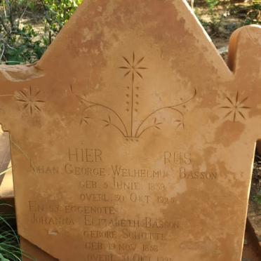 BASSON Johan George Welhelmus 1838-1925 &amp; Johanna Elizabeth SCHUTTE 1858-1925