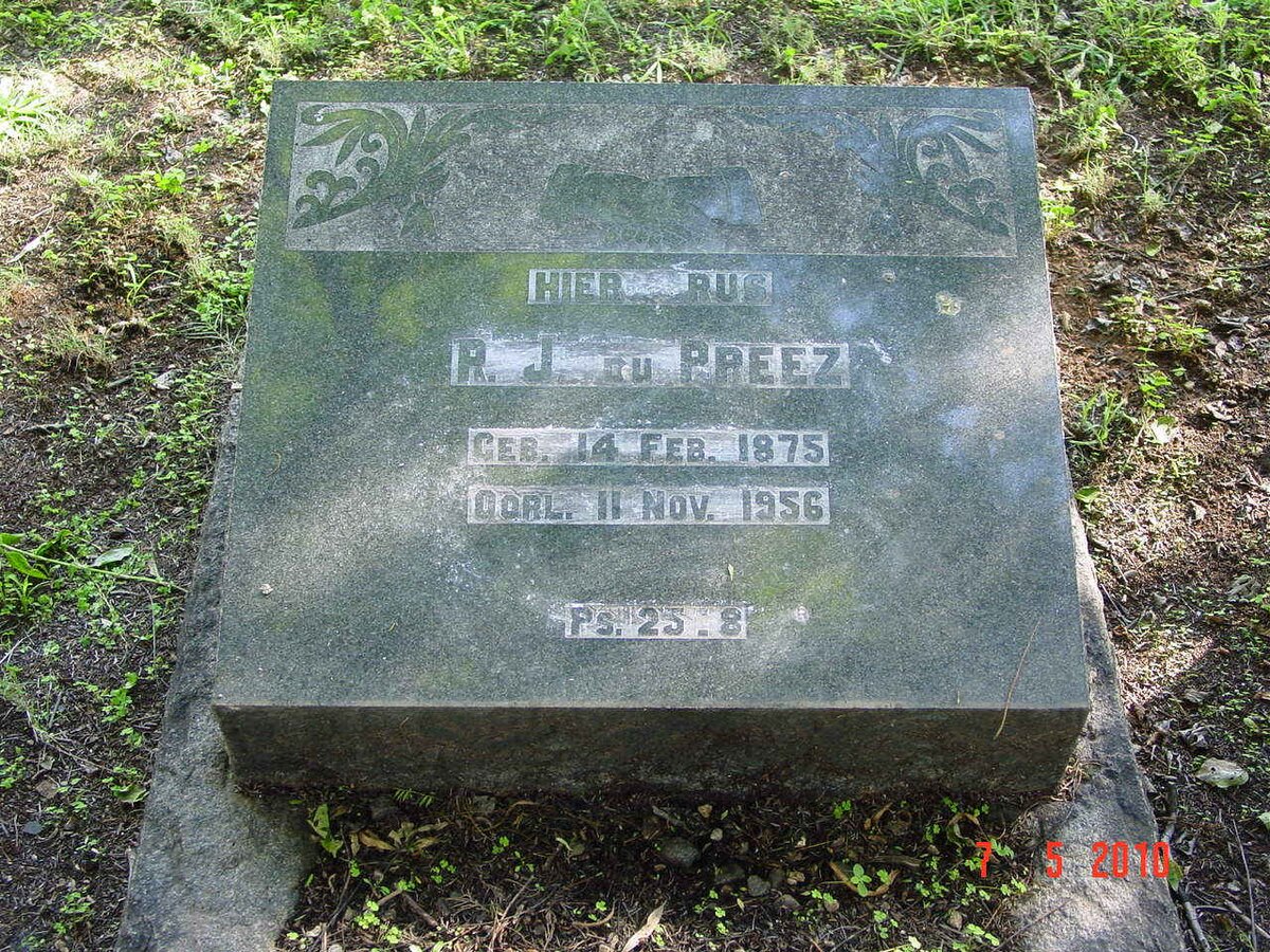 PREEZ R.J., du 1875-1956