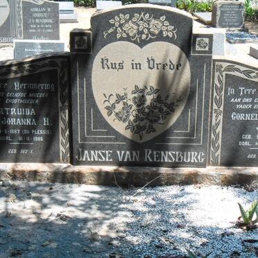 RENSBURG Cornelius Johannes, Janse van 1885-1960 &amp; Gertruida Johanna H. DU PLESSIS 1887-1986