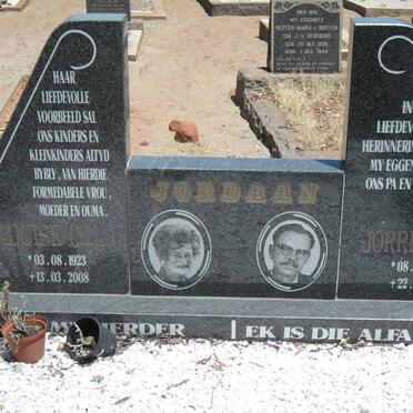 JORDAAN J.C.R. 1920-1991 &amp; M.L. 1923-2008