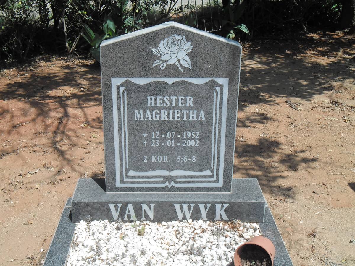 WYK Hester Magrietha, van 1952-2002