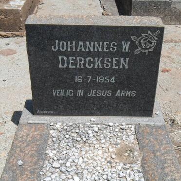 DERCKSEN Johannes W. -1954