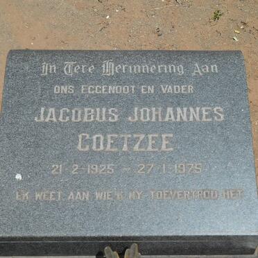 COETZEE Jacobus Johannes 1925-1975