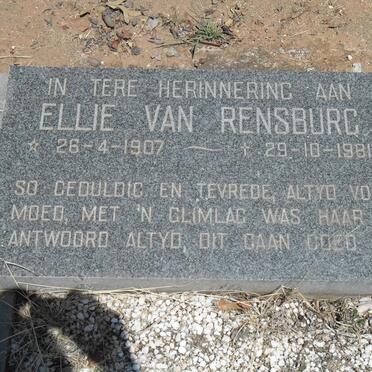 RENSBURG Ellie, van 1907-1981