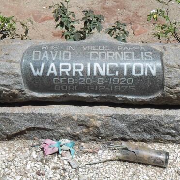 WARRINGTON David Cornelis 1920-1975