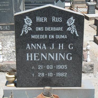 HENNING Anna J.H.G. 1905-1982