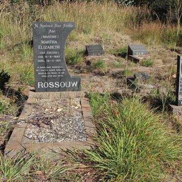 ROSSOUW Martha Elizabeth nee COETZEE 1942-1971