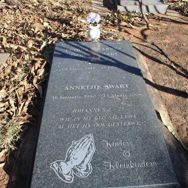 SWART Petrus Johannes Jacobus 1948-? & Annetjie 1950-2008