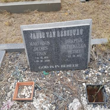 RENSBURG Marthinus Jacobus, Janse van 1951-2006 &amp; Dirkpina Petronella 1952-