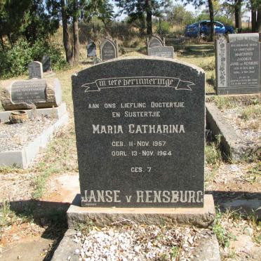 RENSBURG Maria Catharina, Janse van 1957-1964