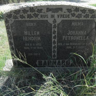 BARNARD Willem Hendrik 1872-1942 &amp; Johanna Petronella J. VAN RENSBURG 1873-1959