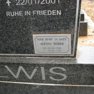 ALWIS Aloysius Anton Rohde 1926-2001 :: ALWIS Alfons Rohde 1928-2008