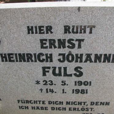FULS Ernst Heinrich Johannes 1901-1981