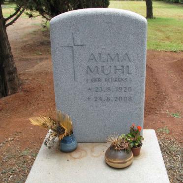 MUHL Alma nee BEHRENS 1920-2008