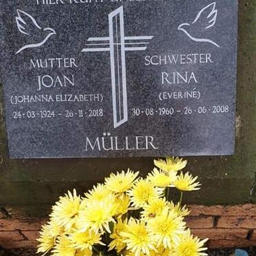 MÜLLER Johanna Elizabeth 1924-2018 :: MÜLLER Everiné 1960-2008
