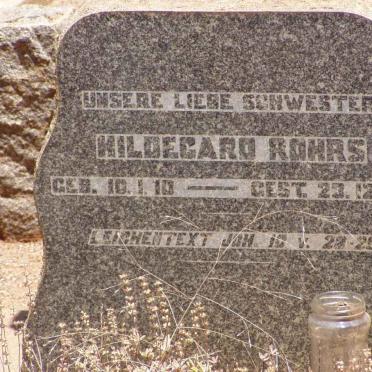 ROHRS Hildegard 1910-1937