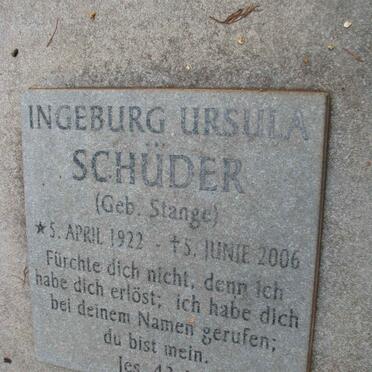 SCHUDER Hubert 1908-1986 &amp; Ingeburg Ursula STANGE 1922-2006