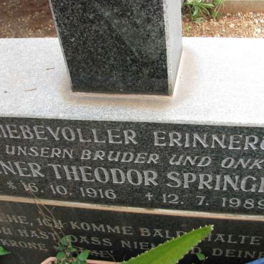 SPRINGHORN ?erner Theodor 1916-1989