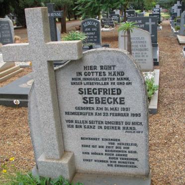 SEBECKE Siegfried 1931-1995