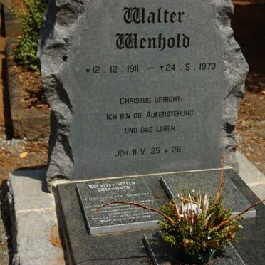 WENHOLD Walter 1911-1973 :: WENHOLD Walter Otto 1953-2017