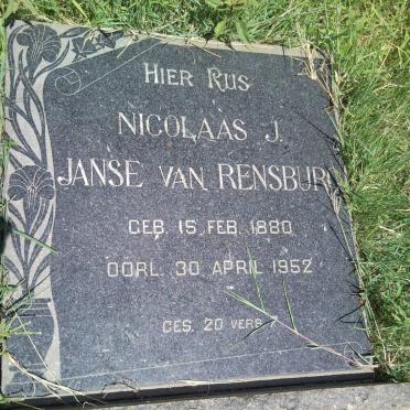 RENSBURG Nicolaas J., Janse van 1880-1952