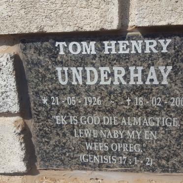 UNDERHAY Tom Henry 1926-2007