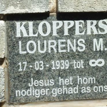 KLOPPERS Lourens M. 1939-