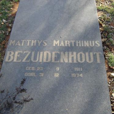 BEZUIDENHOUT Matthys Marthinus 1911-1974