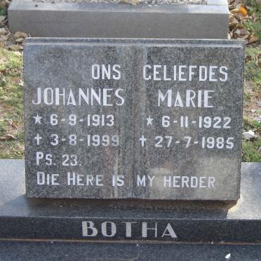 BOTHA Johannes 1913-1999 &amp; Marie 1922-1985