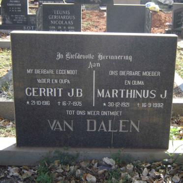 DALEN Gerrit J.B., van 1916-1975 &amp; Marthinus J. 1921-1992