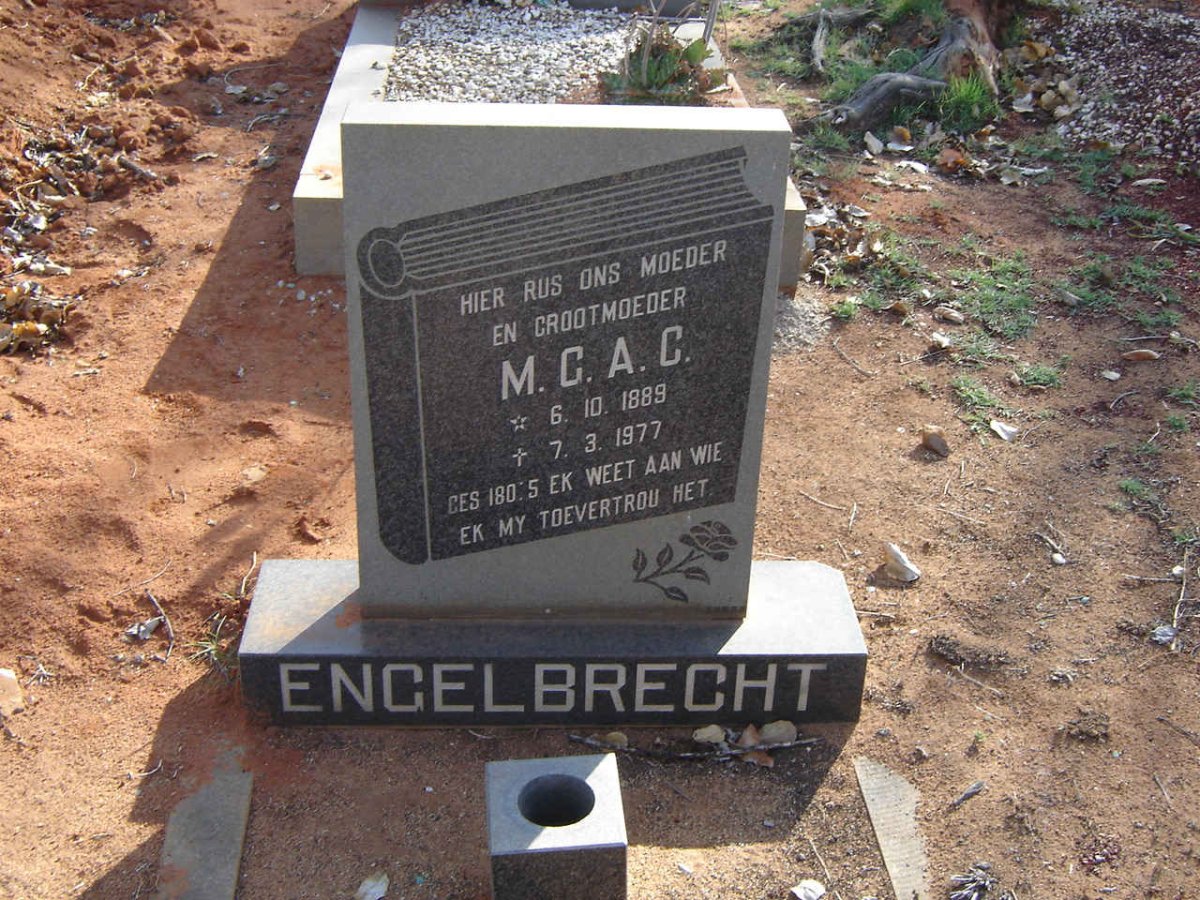ENGELBRECHT M.C.A.C. 1889-1977
