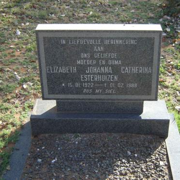 ESTERHUIZEN Elizabeth Johanna Catherina 1922-1988