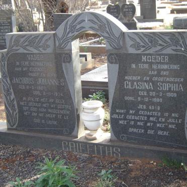 GRIFFITHS Jacobus Johannes 1907-1974 &amp; Clasina Sophia 1909-1980
