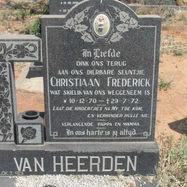 HEERDEN Christiaan Frederick, van 1970-1972