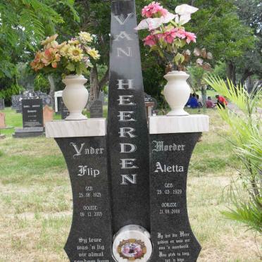 HEERDEN Philippus Johannes Jacobus, van 1925-2005 &amp; Aletta 1929-2008