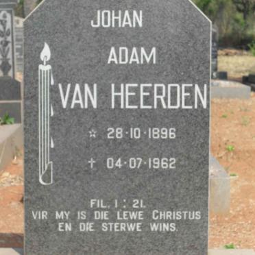 HEERDEN Johan Adam, van 1896-1962