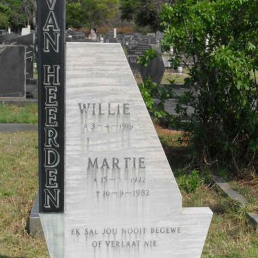 HEERDEN Willem Rudolph, van 1919-1993 &amp; Martie 1922-1982