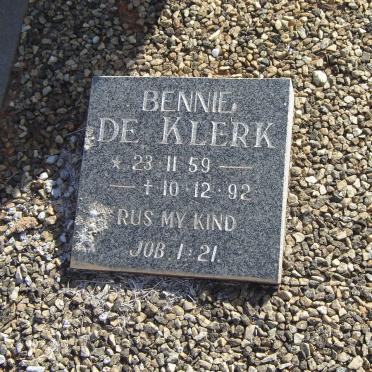 KLERK Bennie, de 1959-1992