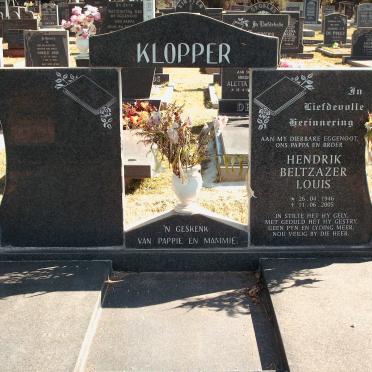 KLOPPER Hendrik Beltzazer Louis 1946-2005