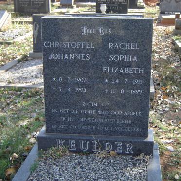 KEULDER Christoffel Johannes 1903-1993 &amp; Rachel Sophia Elizabeth 1911-1999
