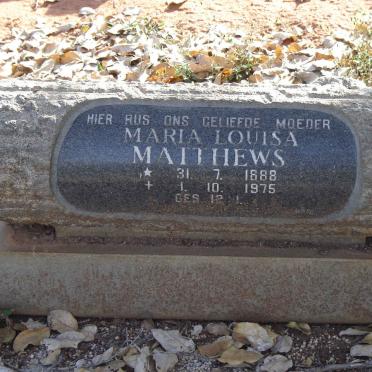 MATTHEWS Maria Louisa 1888-1975