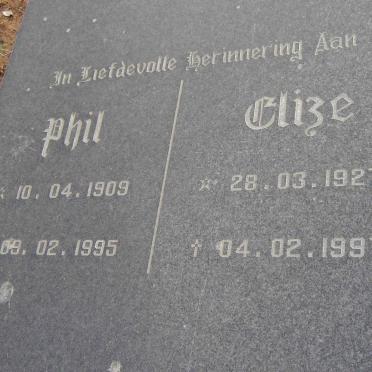 McCARTHY Phil 1909-1995 &amp; &amp; Elize 1927-1997