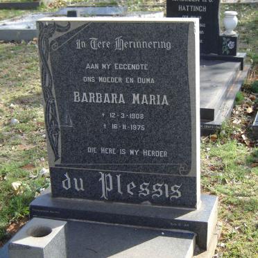 PLESSIS Barbara Maria, du 1908-1975