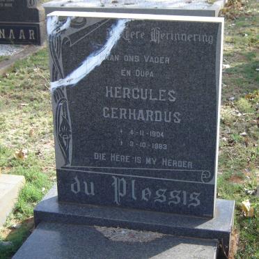PLESSIS Hercules Gerhardus, du 1904-1983