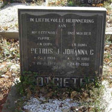POTGIETER Petrus J. 1904-1977 &amp; Johanna C. 1909-1995
