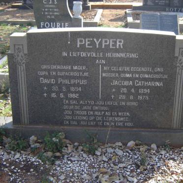 PEYPER David Philippus 1894-1982 &amp; Jacoba Catharina 1894-1975