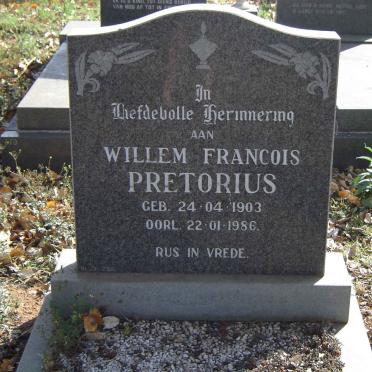 PRETORIUS Willem Francois 1903-1986