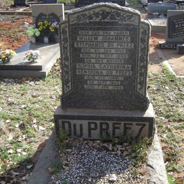 PREEZ Willem Johannes Stephanus, du 1880-1938 &amp; Sophia Catharina Hendrina V.D. LINDE 1882-1940