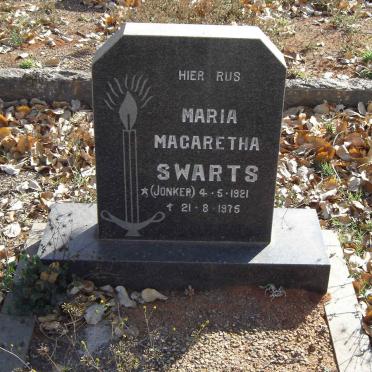 SWARTS Maria Magaretha nee JONKER 1921-1975