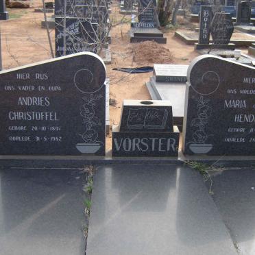 VORSTER Andries Christoffel 1897-1982 &amp; Maria Johanna Hendrina 1899-1982